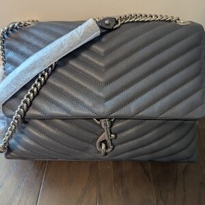Rebecca Minkoff Charcoal Chevron Shoulder Bag